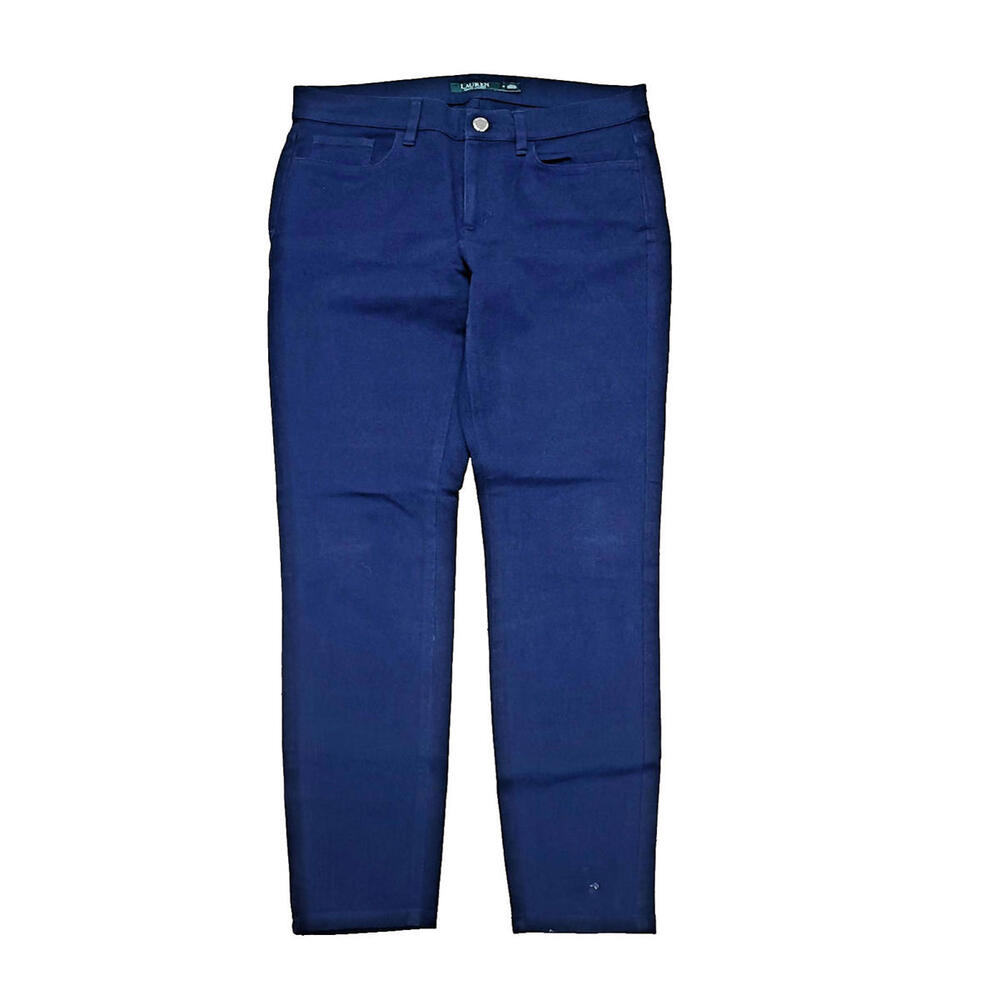 Lauren Jeans Women 6 Blue Chino Regular Straight Denim J3
